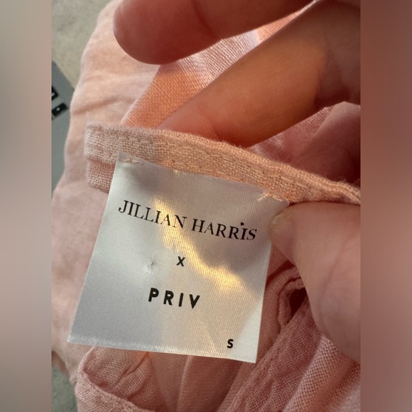 Jillian Harris x Priv Hamptons Mini Babydoll Linen Vneck Button Dress - Picture 5 of 8